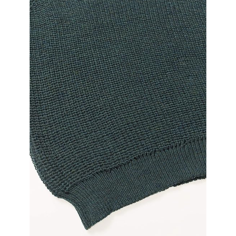 Men's Fisherman's Ribbed Crew Neck Sweater Moss